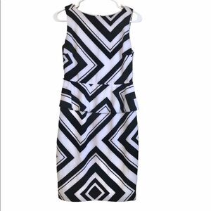 Cache Peplum Sheath Dress Sleeveless Dress Size 2